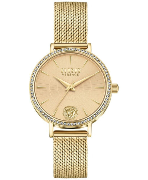 Часы Versace Mar Vista Gold Mesh Watch 34mm