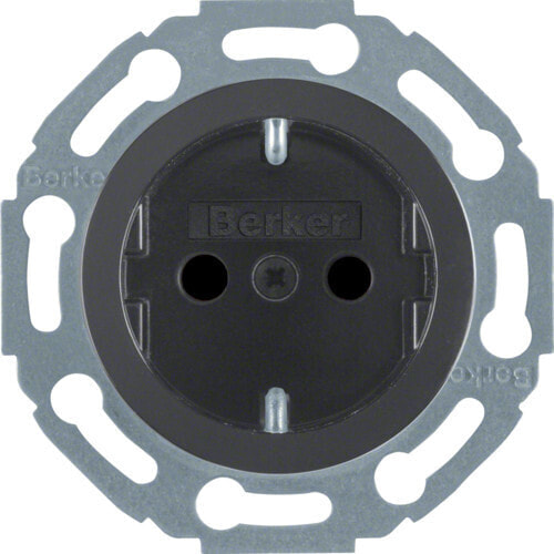 Berker 475501 - Type F - Black - Duroplast - IP20 - 250 V - 16 A