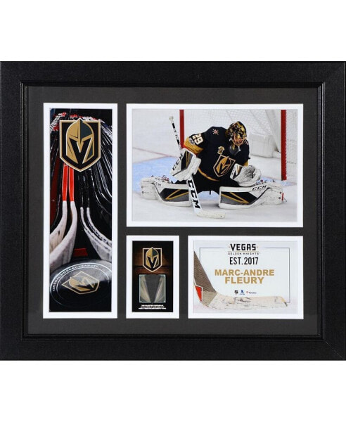 Картина с портретом игрока Vegas Golden Knights marc-Andre Fleury в раме Fanatics Authentic 15" x 17" с кусочком игрового шайбы.