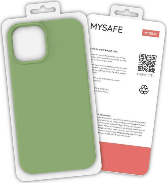 Mysafe MYSAFE ETUI SILIKONOWE IPHONE 12 MINI PISTACJA PUDEŁKO