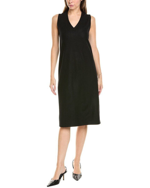 Eileen Fisher V-Neck Wool Shift Dress Women's