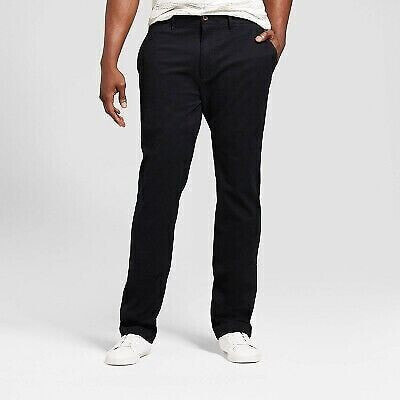 Men's Big & Tall Every Wear Slim Fit Chino Pants - Goodfellow & Co Black 40x36