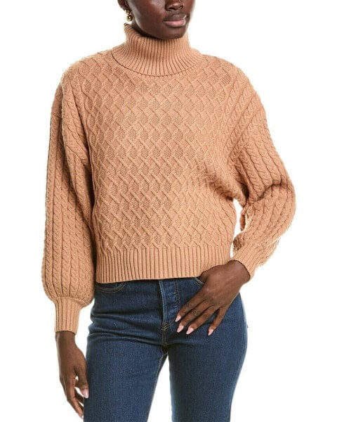 T Tahari Balloon Sleeve Turtleneck Sweater Women's