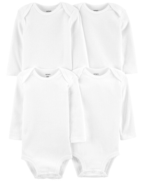 Baby 4-Pack Long-Sleeve Original Bodysuits 9M