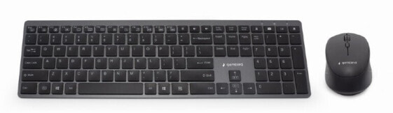 Gembird KBS-ECLIPSE-M500 - RF Wireless - Scissor key switch - QWERTY - LED - Black - Mouse included