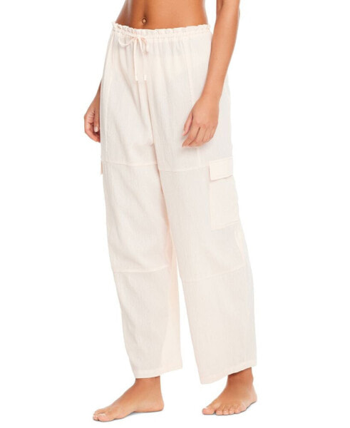 Women's Barrel-Leg Cover-Up Cargo Pants