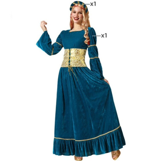 Маскарадные костюмы для взрослых Синий Королева средневековая