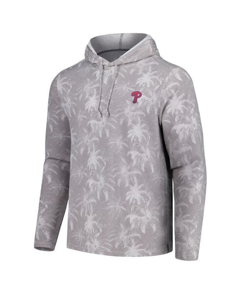 Men's Gray Philadelphia Phillies Palm Frenzy Hoodie Long Sleeve T-Shirt