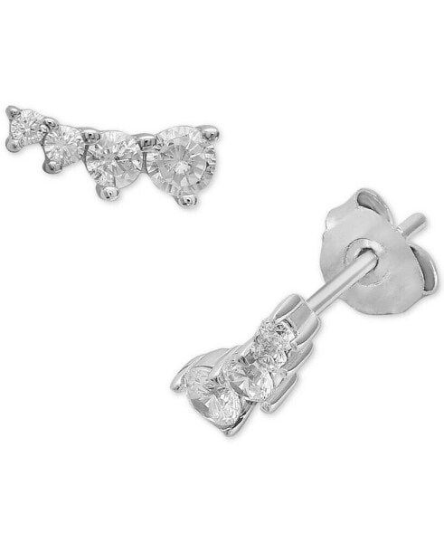 Cubic Zirconia Ear Climbers in Sterling Silver, Created for Macy's
