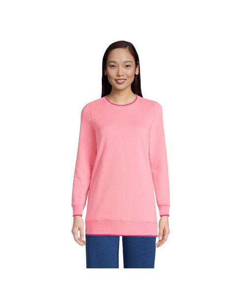 Petite Serious Sweats Crewneck Long Sleeve Sweatshirt Tunic