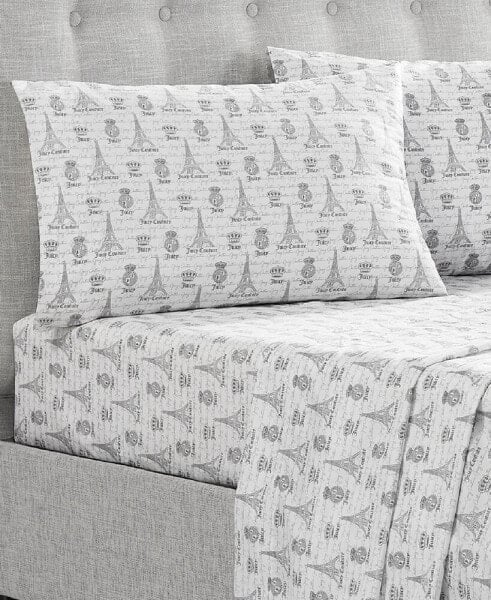 Juicy in Paris 4-Piece Sheet Set, Twin