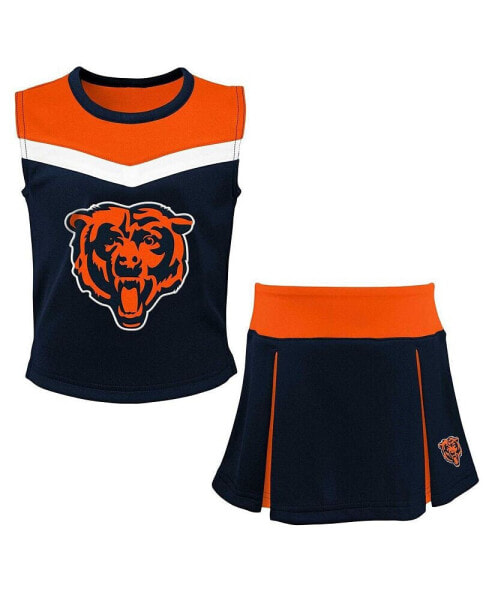 Костюм спортивный OuterStuff Набор чирлидинга для девочек Chicago Bears Navy 2 предмета