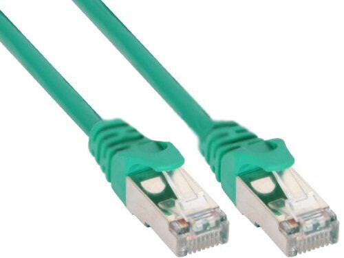 InLine Patch Cable SF/UTP Cat.5e green 0.3m
