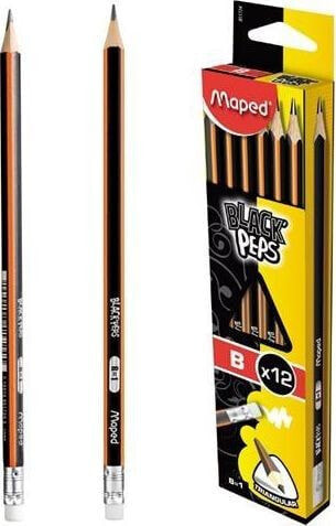 Maped Ołówek z gumką Blackpeps B (12szt) MAPED