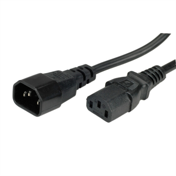 ROLINE GREEN Kaltg.-Verb.kabel C14/C13 LSOH 0.8m schwarz - Cable - 0.8 m