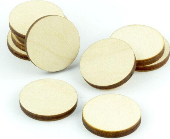 Crafters Znaczniki drewniane naturalne okrągłe 20x3mm 10szt