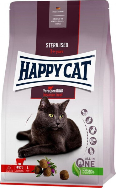 Happy Cat Sterilised Bavarian Beef dla kotów po sterylizacji, wołowina bawarska 4 kg