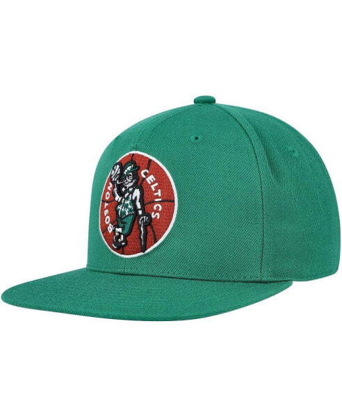 Men's Kelly Green Boston Celtics Hardwood Classics MVP Team Ground 2.0 Fitted Hat