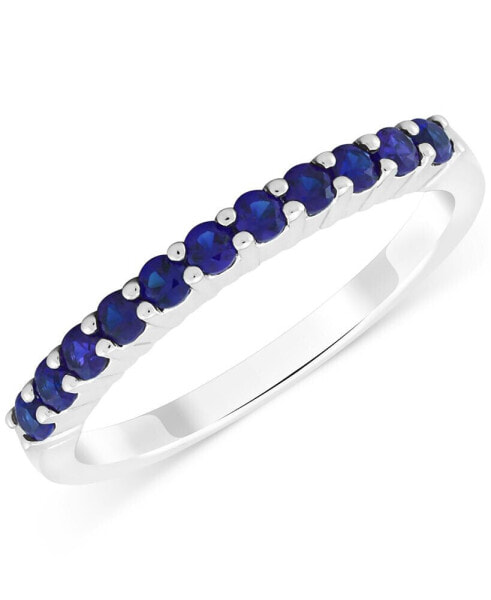 Swiss Blue Topaz Band (1/5 ct. t.w.) in Sterling Silver (Also available in Additional Gemstones)