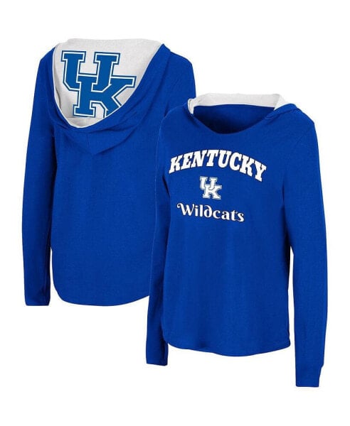 Women's Royal Kentucky Wildcats Catalina Hoodie Long Sleeve T-shirt