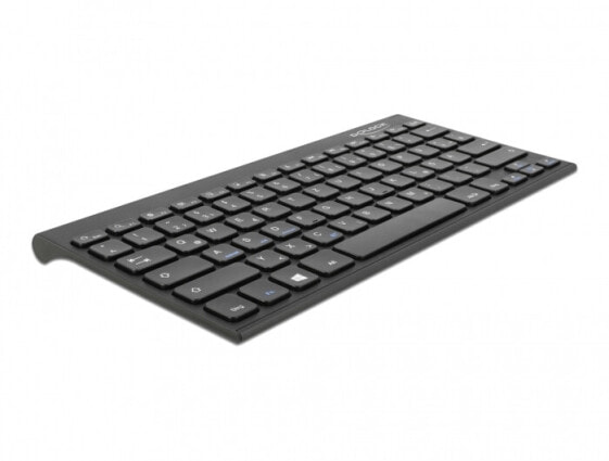 Delock Bluetooth Mini Tastatur schwarz DE-Layout für Windows/Android/iOS - Keyboard - QWERTZ