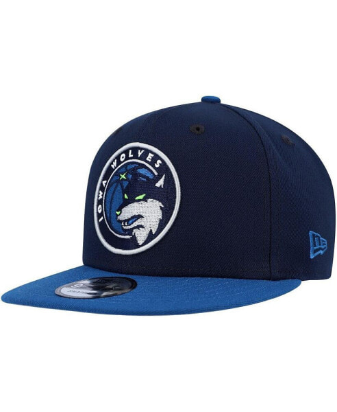 Бейсболка SNAPBACK New Era Iowa Wolves 2022-23 NBA G League синего цвета для мужчин