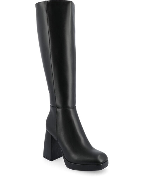 Women's Mylah Tru Comfort Foam Platform Square Toe Regular Calf Boots