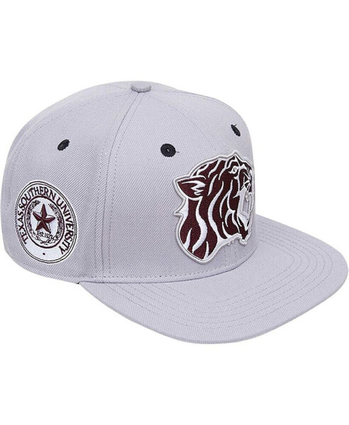 Men's Gray Texas Southern Tigers Evergreen Mascot Snapback Hat