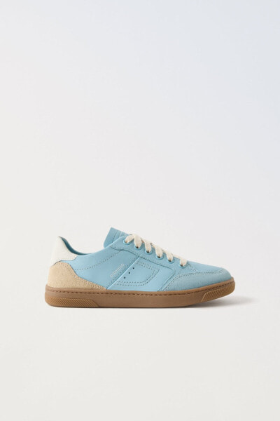 Leather retro sneakers