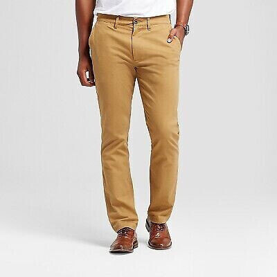 Men's Every Wear Athletic Fit Chino Pants - Goodfellow & Co Dapper Brown 28x30