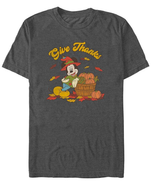 Men's Mickey Classic Thankful Mouse Short Sleeves T-shirt