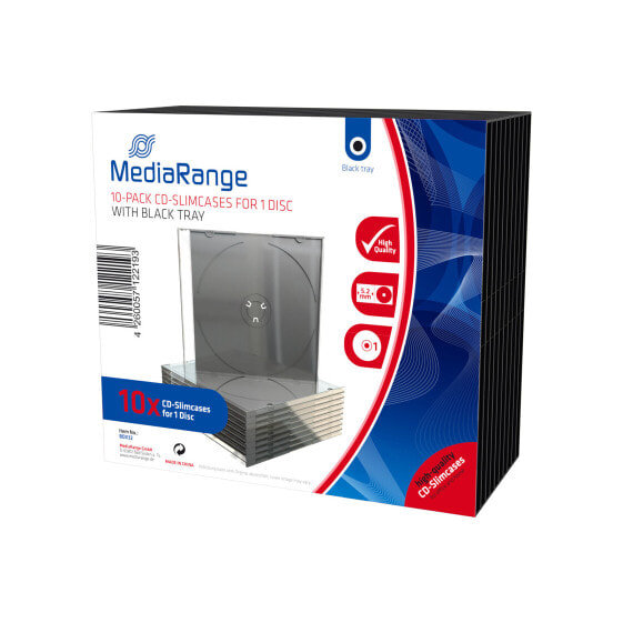 MEDIARANGE BOX32 - DVD case - 1 discs - Black,Transparent - Plastic - 120 mm - 140 mm