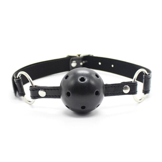 Кляп с дышащим мячом FETISH ADDICT Breathable Ball Gag 4,5 см черный