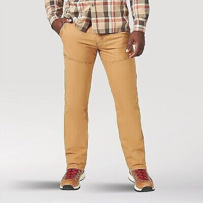 Wrangler Men's ATG Canvas Straight Fit Slim 5-Pocket Pants - Desert 34x32