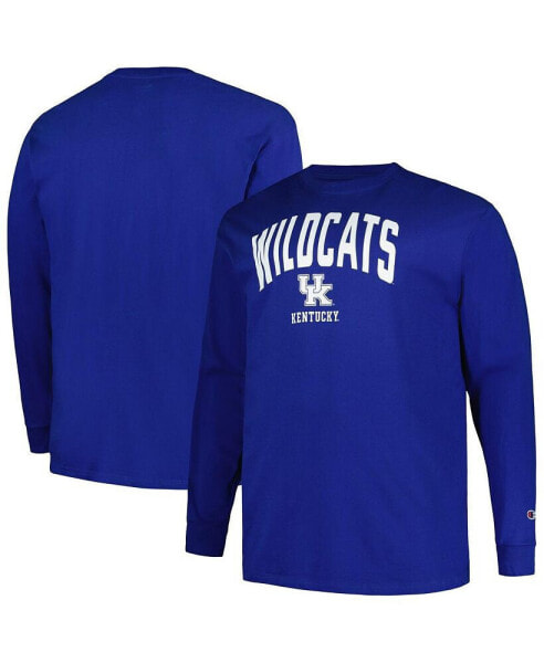 Men's Royal Kentucky Wildcats Big and Tall Arch Long Sleeve T-shirt