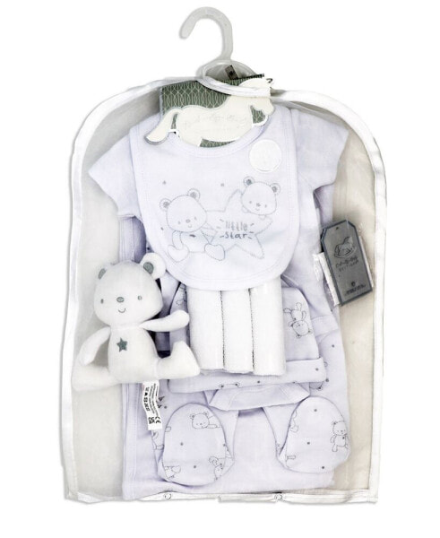 Rock-A-Bye Baby Boutique Baby Boys or Baby Girls Bear Layette Gift, 10 Piece Set