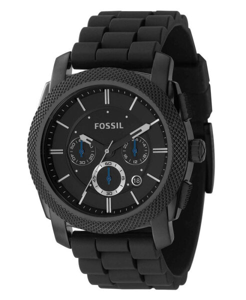 Часы Fossil Chronograph Machine Black Silicone Touch 45mm