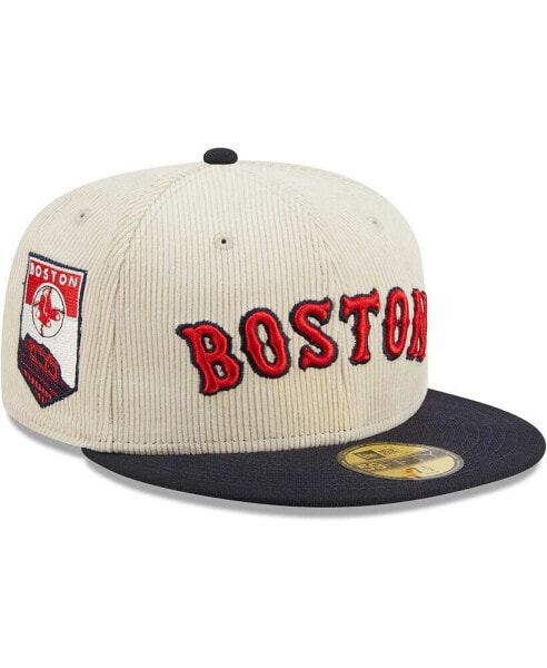 Men's White Boston Red Sox Corduroy Classic 59FIFTY Fitted Hat