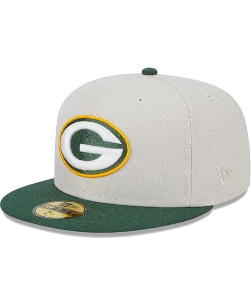 Men's Khaki, Green Green Bay Packers Super Bowl Champions Patch 59FIFTY Fitted Hat