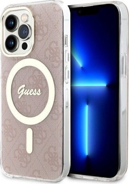 Guess Etui Guess GUHMP13LH4STP Apple iPhone 13 Pro różowy/pink hardcase 4G MagSafe