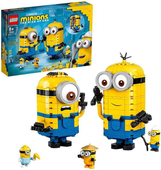 LEGO 75551 Minions Minions-Figuren Bauset mit Versteck, Spielzeug für Kinder ab 8 Jahre mit Figuren: Stuart, Kevin & Bob