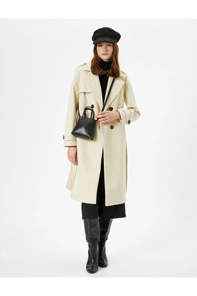 Пальто Koton Belted Wrap Coat