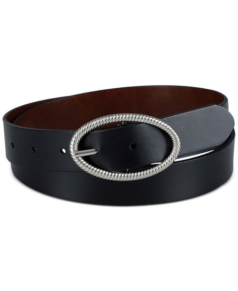 Women's Two-In-One Twisted-Buckle Reversible Belt