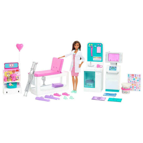 BARBIE Fast Cast Clinic Playset Brunette Doctor