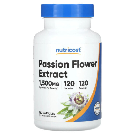 Травяной экстракт страсти, 1 500 мг, 120 капсул Nutricost