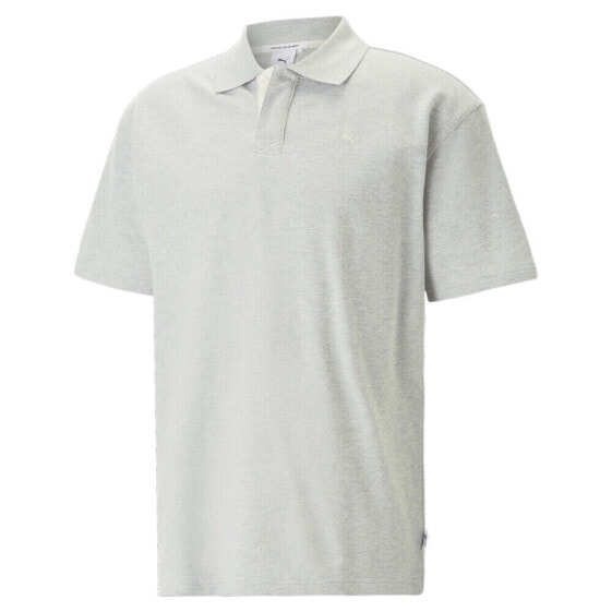 Puma Mmq Short Sleeve Polo Shirt Mens Grey Casual 53796304