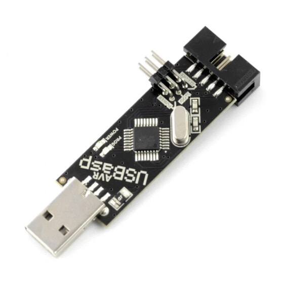 Программатор AVR совместимый с USBasp ISP + лента IDC - черный