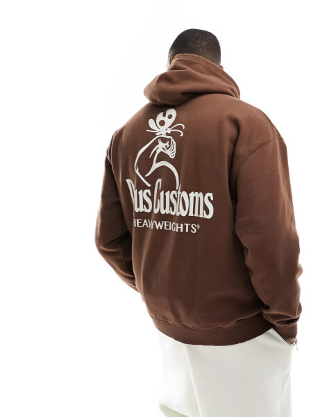 Deus Ex Machina heavyweights hoodie in brown