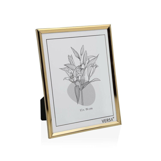 Photo frame Versa Golden Metal Minimalist 1 x 18,5 x 13,5 cm