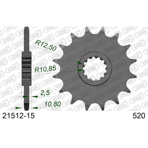 AFAM 21512 Front Sprocket